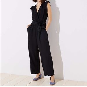Loft Flutter Tie Waist Jumpsuit